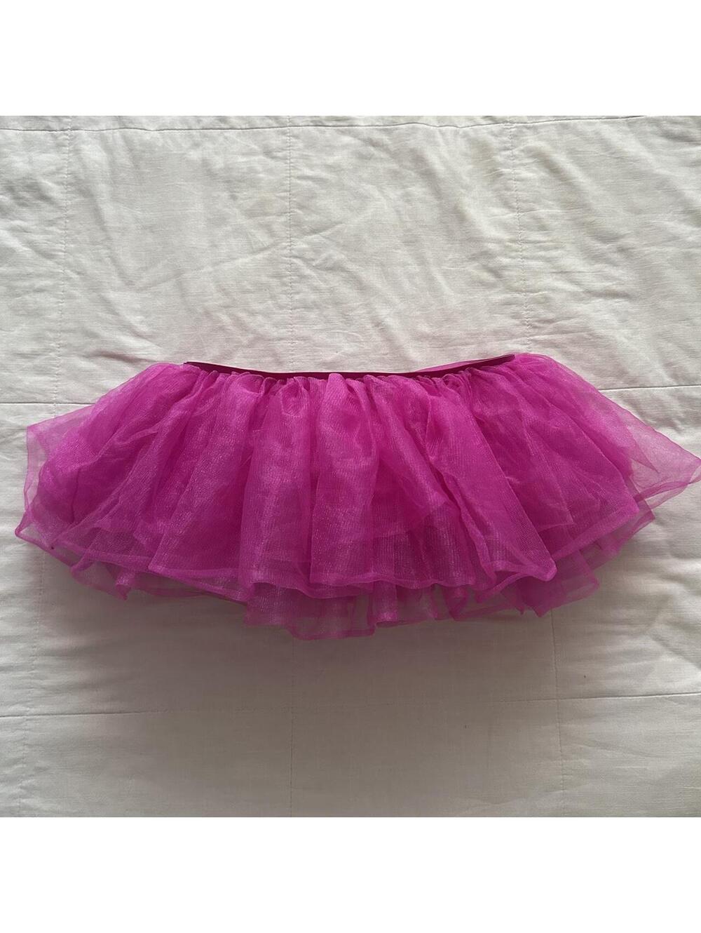 Pink Layered Tulle Tutu Mini Skirt XS Halloween Fairy Costume
